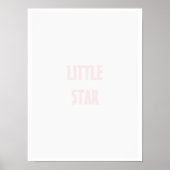 Baby Meisje Kwekerij Wall Art. Little Star Poster (Voorkant)