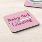 Baby meisje laden - vierde maand bier onderzetter (Linkerzijde)