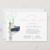 Baby meisje lange afstand Baby shower per post Kaart (Voorkant)