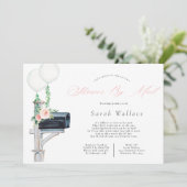 Baby meisje lange afstand Baby shower per post Kaart (Staand voorkant)