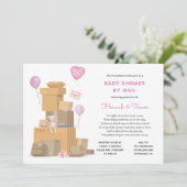 Baby Meisje Lange Afstand Douche per Mail Kaart (Staand voorkant)