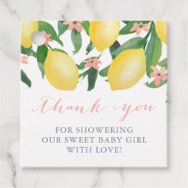 Baby Meisje Lemons Baby shower Dank u Bedankjes Labels