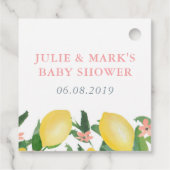 Baby Meisje Lemons Baby shower Dank u Bedankjes Labels (Achterkant)