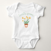 Baby Meisje Lokaal Grown Bloem Bodysuit (Voorkant)