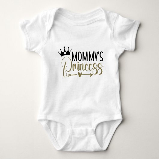 Baby Meisje Mama's Prinses Tiara Romper (Voorkant)