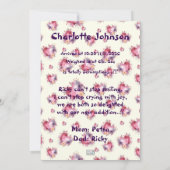 Baby Meisje met Broer en Zusje Nieuwe Aankomst Aankondiging (Achterkant)