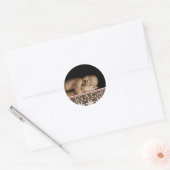 Baby Meisje met je foto Ronde Sticker (Envelop)