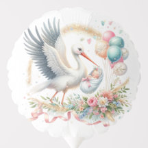 Baby meisje met ooievaar