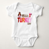 Baby Meisje Mijn 1e Turkije Dag Thanksgiving Bodys Romper (Voorkant)