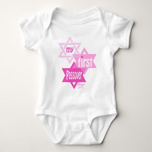 Baby Meisje Mijn Eerste Pascha Bodysuit Roze (Voorkant)