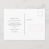 Baby Meisje Monogram Foto Geboorte Stats Bedankt Aankondigingskaart (Achterkant)