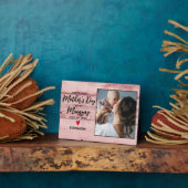 Baby Meisje Mummie 1e Moederdag Rustiek Hout Fotoplaat (Zijkant)