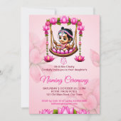 Baby Meisje Naming Namkaran Cradle Ceremonie Kaart (Voorkant)