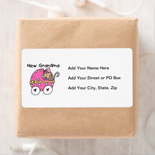 Baby Meisje Nieuwe Oma Gifts Etiket (Insitu)
