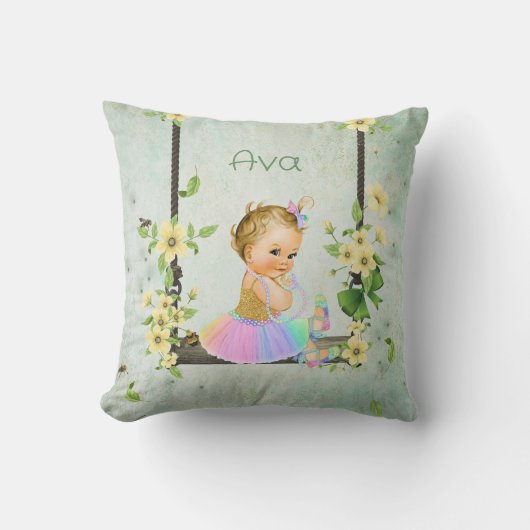 Baby Meisje Nursery Kussen (Voorkant)