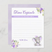 Baby Meisje Olifant 1e Verjaardag Tijd Capsule Kaa (Voorkant / Achterkant)