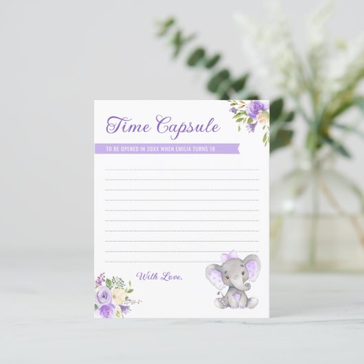 Baby Meisje Olifant 1e Verjaardag Tijd Capsule Kaa (Staand voorkant)