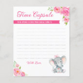 Baby Meisje Olifant 1e Verjaardag Tijd Capsule Kaa (Voorkant)