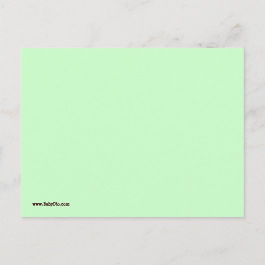 Baby meisje olifant aankondiging (Achterkant)