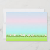 Baby Meisje Olifant Flat Aankondiging Kaart (Achterkant)