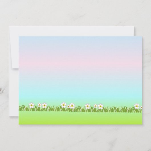 Baby Meisje Olifant Flat Aankondiging Kaart (Achterkant)