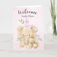 Baby Meisje Olifant Gefeliciteerd
