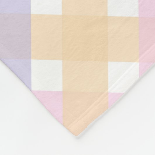 Baby meisje olifant gingham fleece deken kinderkam (Hoek)