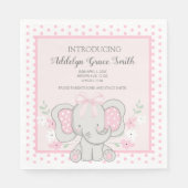 Baby Meisje Olifant Roze Polka Dot Sip Zie Douche Servet (Voorkant)