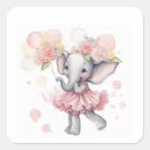 Baby Meisje Olifant Stickers (Voorkant)