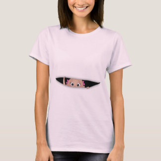 Baby meisje onderweg naar de kraamtop t-shirt