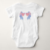 Baby meisje one piece witte romper t-shirt  (Achterkant)