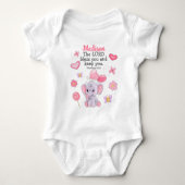 Baby Meisje Onesie met Bijbeltekst en Aangepaste N Romper (Voorkant)