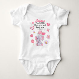 Baby Meisje Onesie met Zegenings Schriftuur en Aan Romper