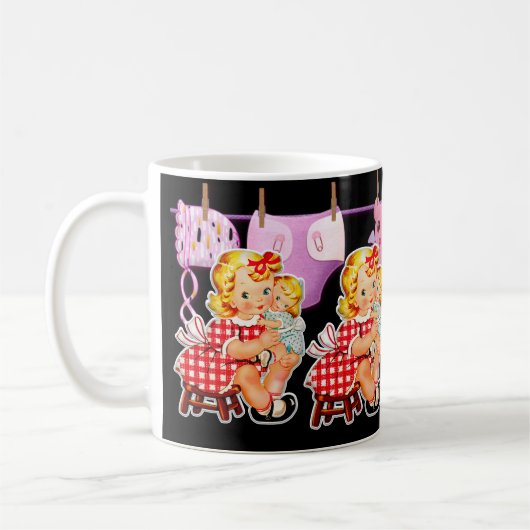 Baby Meisje Ouders & Nieuwe Families Koffiemok (Links)