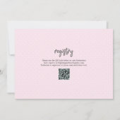 Baby Meisje Ouders Roze QR Code Baby shower Kaart (Achterkant)