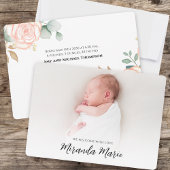 Baby Meisje Overlay Tekst Pasgeboren Foto Bloemen 