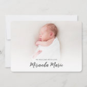 Baby Meisje Overlay Tekst Pasgeboren Foto Bloemen  (Voorkant)