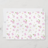 Baby Meisje Pasgeboren Foto Overlay Tekst Roze Blo (Achterkant)