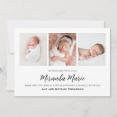 Baby Meisje Pasgeboren Fotocollage Eenvoudige Roze (Voorkant)