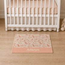 Baby Meisje Perzik Westerse Cowgirl Monogram