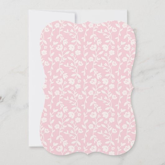 Baby meisje peter konijn 1e verjaardag, roze monog kaart (Achterkant)