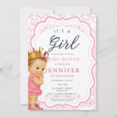  baby meisje prinses Baby shower Kaart (Voorkant)