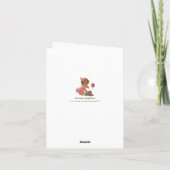 Baby meisje rinkelen om dank je Baby shower zeggen Bedankkaart (Achterkant)