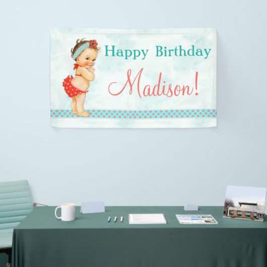  Baby Meisje Rood Badpak Spandoek (Beurs)