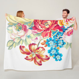 Baby Meisje Roze Blauwe Munt Victoriaans Roos Patr Fleece Deken