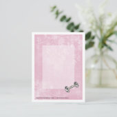 Baby Meisje Roze Bloemen Briefkaart (Staand voorkant)