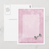 Baby Meisje Roze Bloemen Briefkaart (Voorkant / Achterkant)