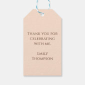 Baby Meisje Roze  Carriage Floral Dank u Cadeaulabel (Achterkant)