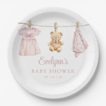 Baby Meisje Roze Clothesline Baby shower