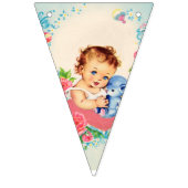  Baby Meisje Roze en Blauwe Vlag Banner (Derde vlag)